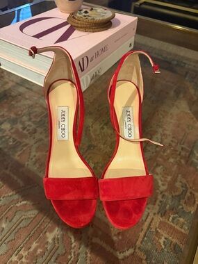 Jimmy Choo Red Suede Heels